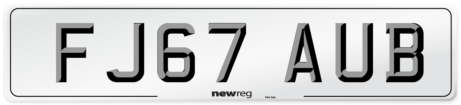 FJ67 AUB Number Plate from New Reg